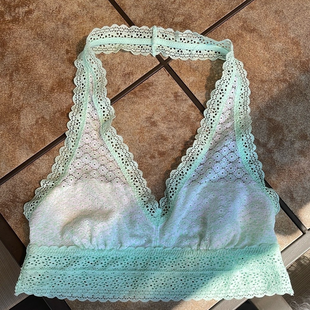 🧚♀️AERIE Mint Lace Bralette Medium - Picture 3 of 6